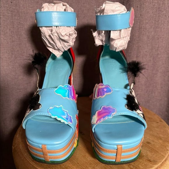 dELiA*s by Dolls Kill Animal Playhouse Platform Heels Farm Core Cow Shoes - Picture 5 of 8